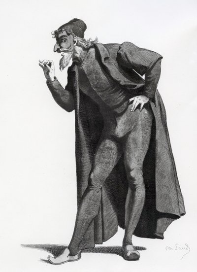 Illustration from Masques et Buffons by Maurice Sand
